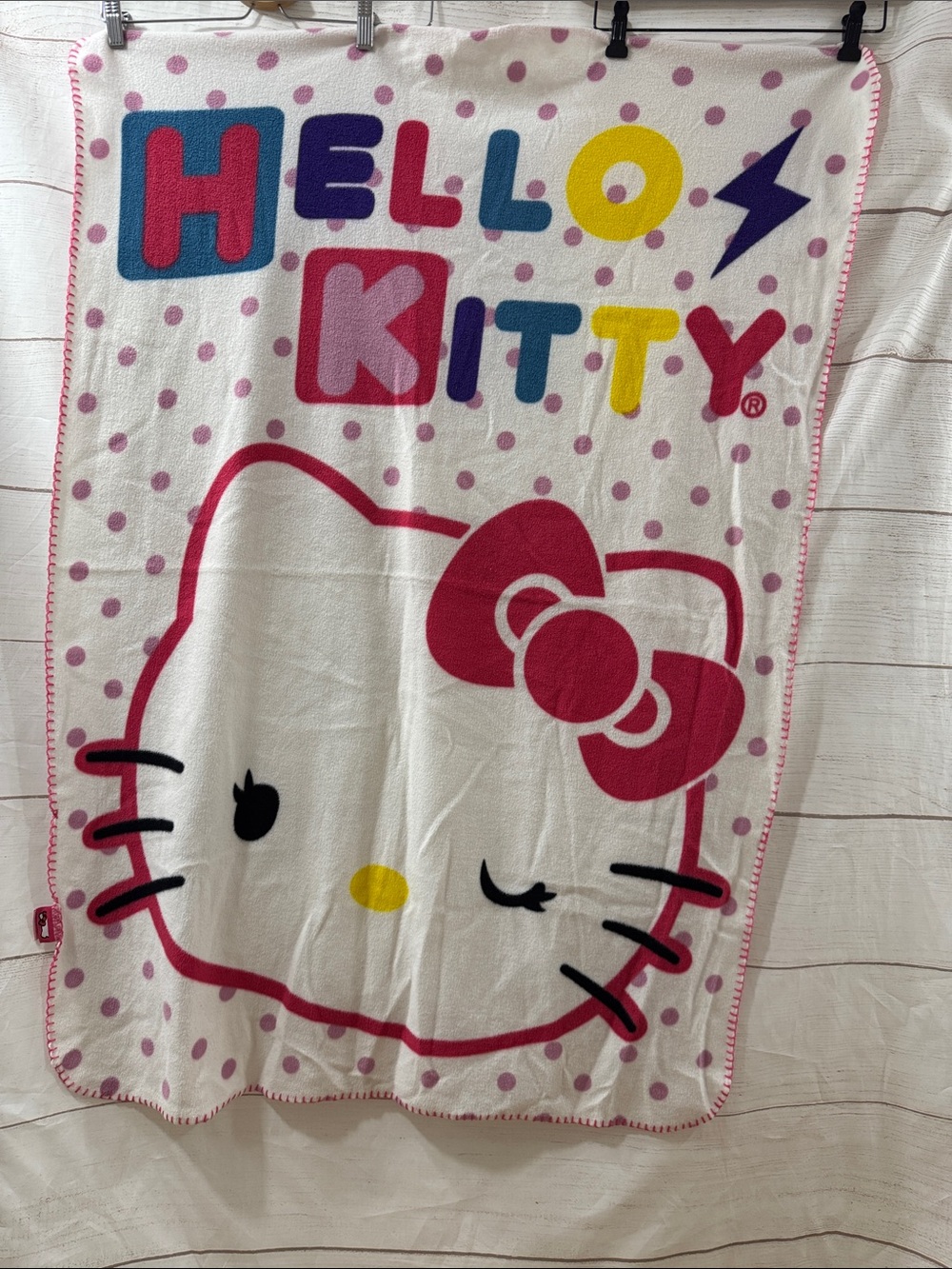 Hello Kitty Sanrio fleece throw blanket 36" x 51"